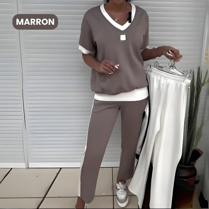 Serenity Set – V-Neck Top & Trousers