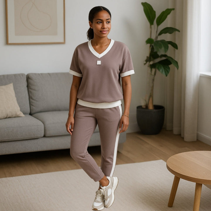 Serenity Set – V-Neck Top & Trousers