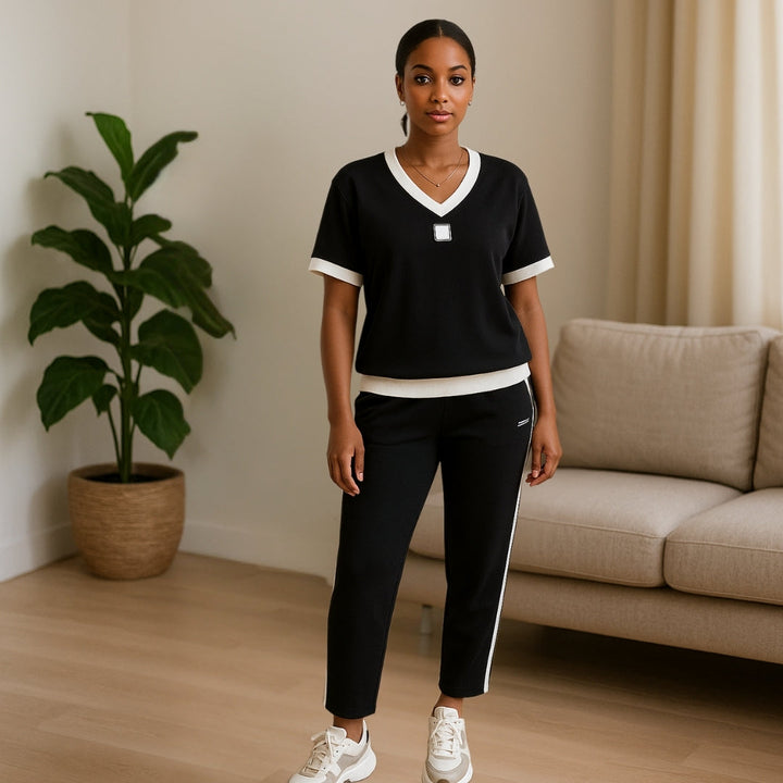 Serenity Set – V-Neck Top & Trousers