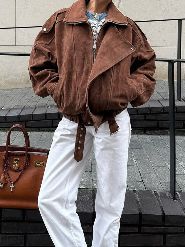 Coco Luxe Oversized Suede Jacket