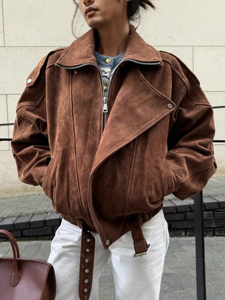 Coco Luxe Oversized Suede Jacket