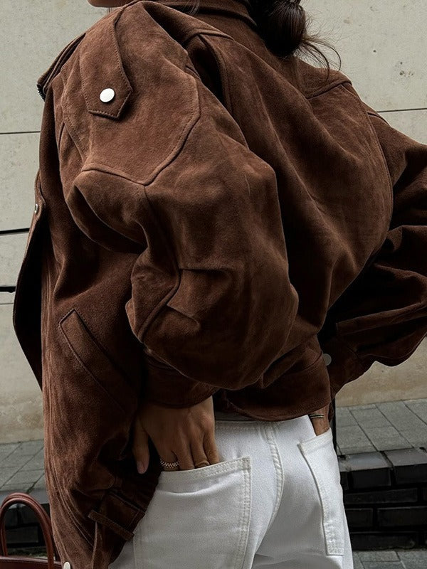 Coco Luxe Oversized Suede Jacket